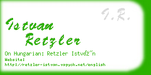 istvan retzler business card